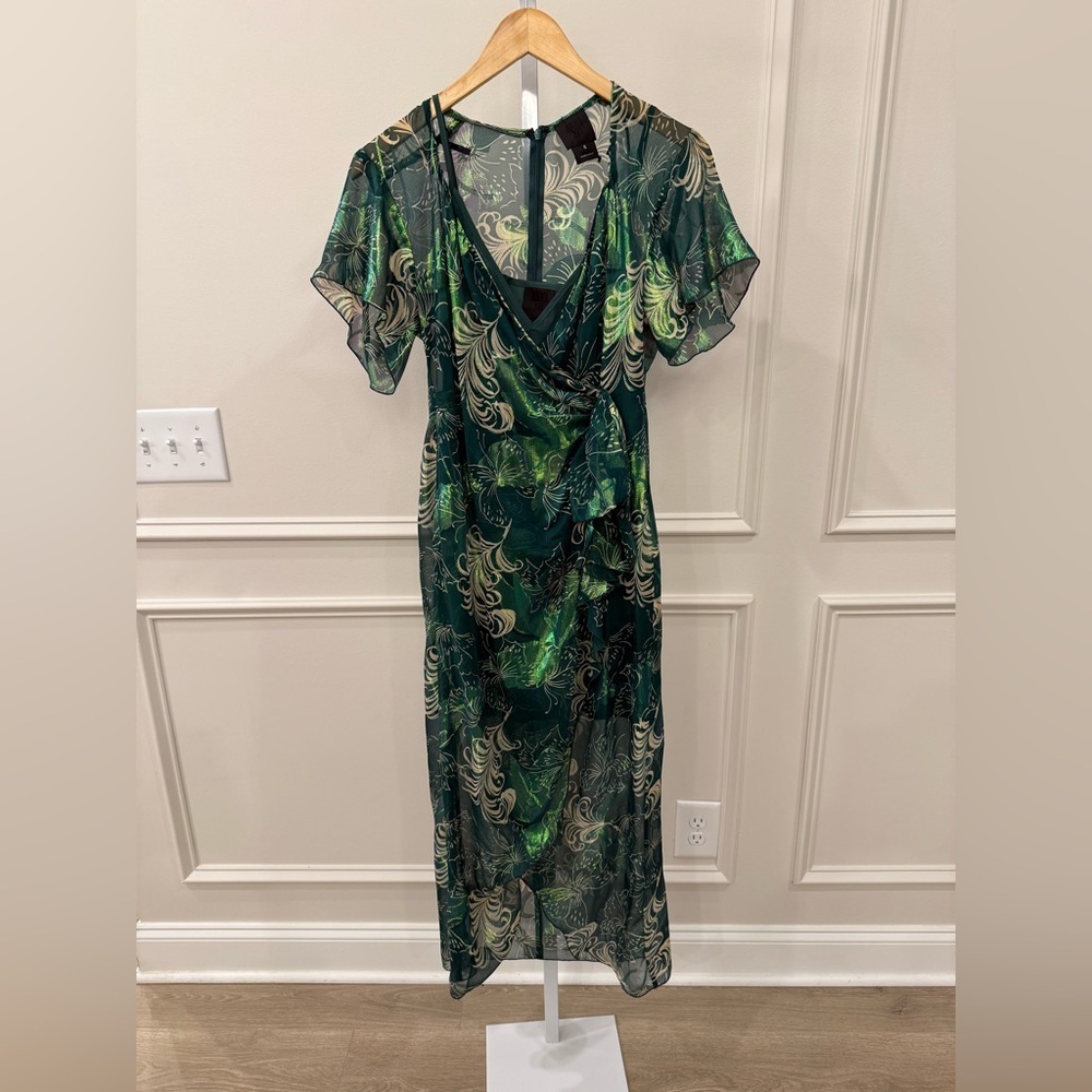 Anna Sui Midi Dress in Green - Picture 13 of 13